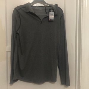 NWT men’s small under Armour Threadborne 1/4 zip striped hoodie